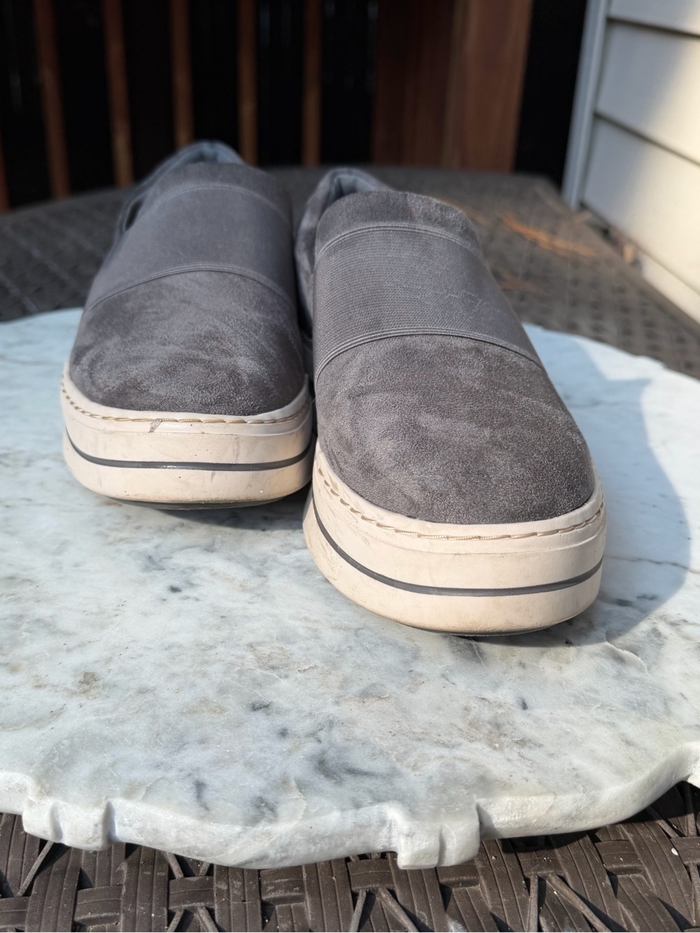 Clarks Cloudsteppers Gray Suede Slip-On Loafers Women’s Shoes Women’sUS 9 EU 40